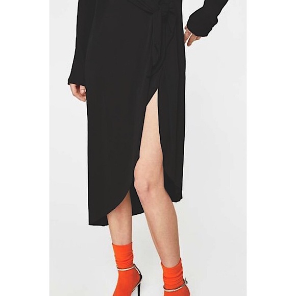 NWT Zara Black Knotted Tunic Dress - Picture 3 of 5